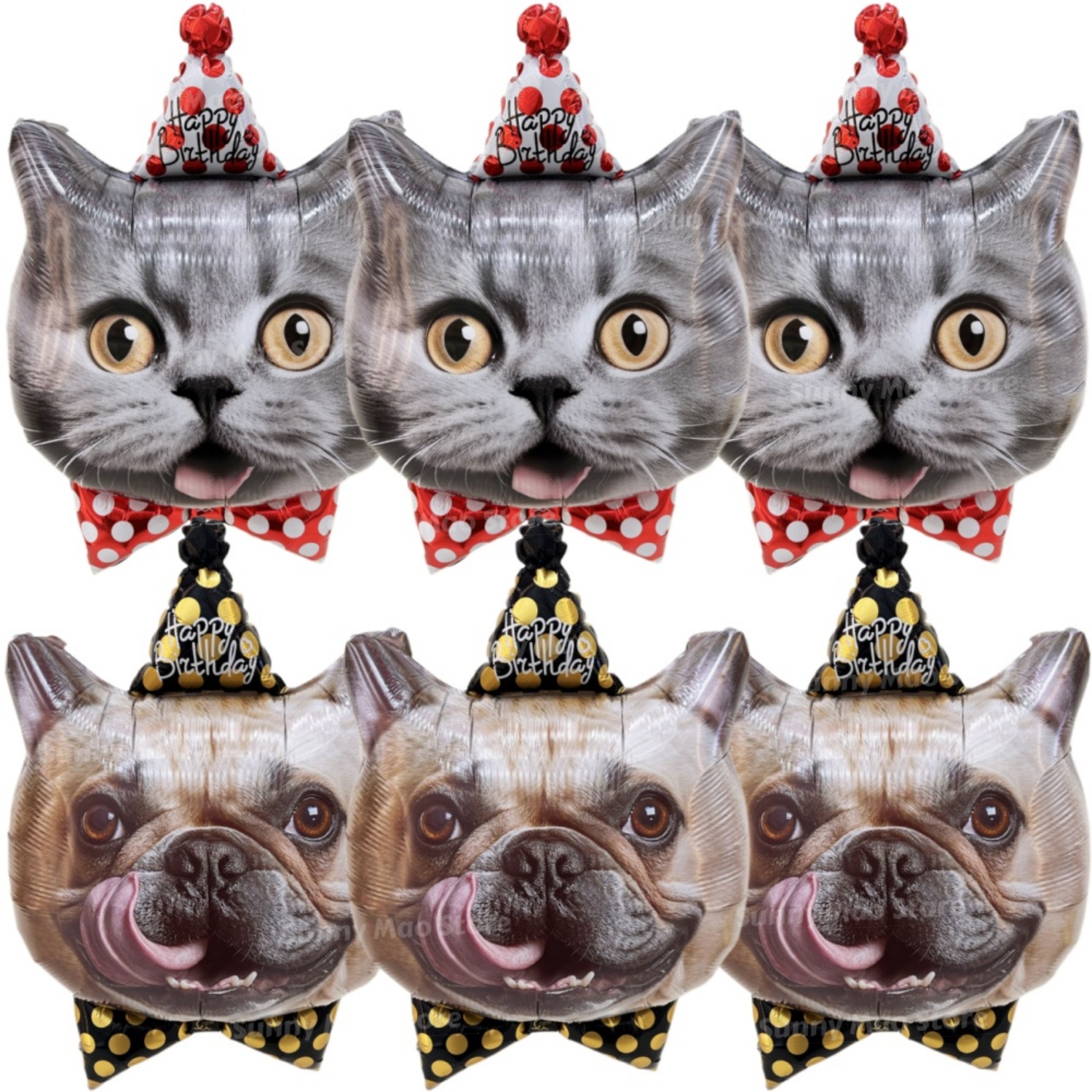 Pet Supplies Outlet - 1/6Pcs Dog Birthday Balloons Cute Animal