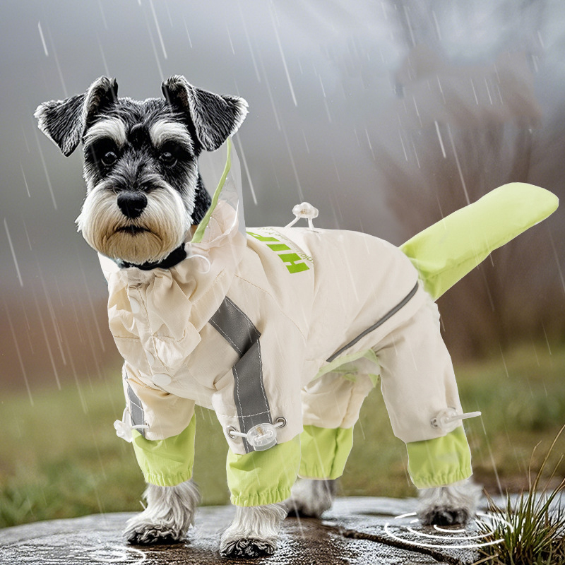 Dog Raincoat - Summer Dog Raincoat Adjustable Reflective Punch
