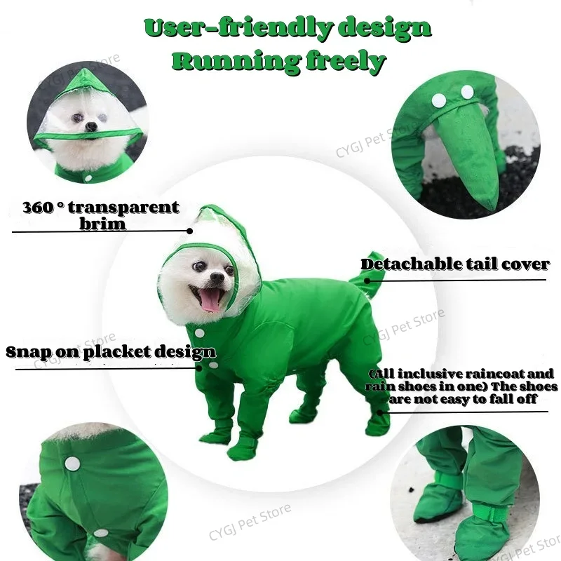 Dog Raincoat Rain Jacket Cute  – обзор и цена Dog Raincoat