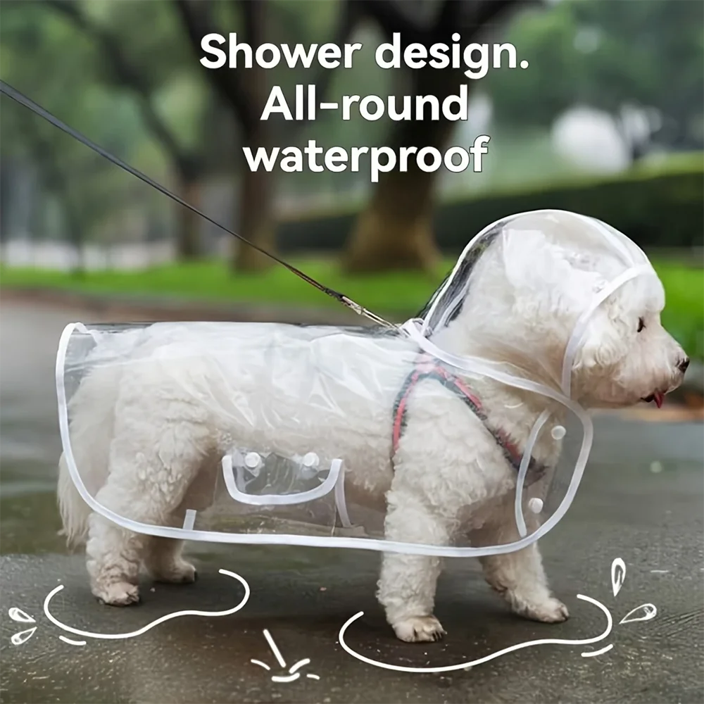 Cute Transparent Dog Rain Ponc – обзор и цена Dog Raincoat